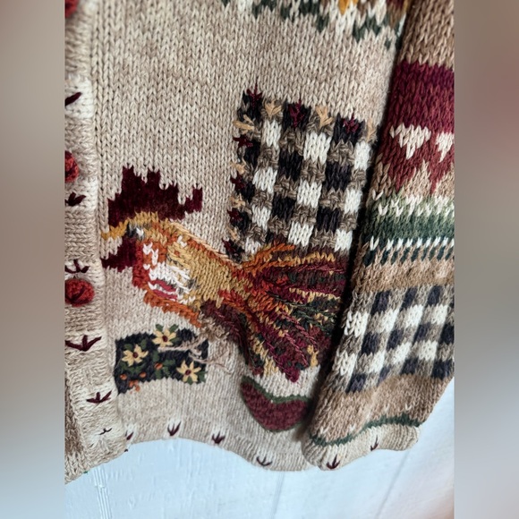 Annex size 22-24w (3x) Stunning vintage Cozy Autumn Harvest Cardigan - Picture 8 of 10